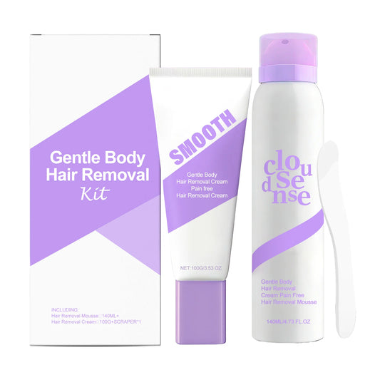 Smooth Body Hair Removal Kit Painless Removal Effective Repair after Shave Discomfort Easy Operate Full Body Use Hair Remove Set