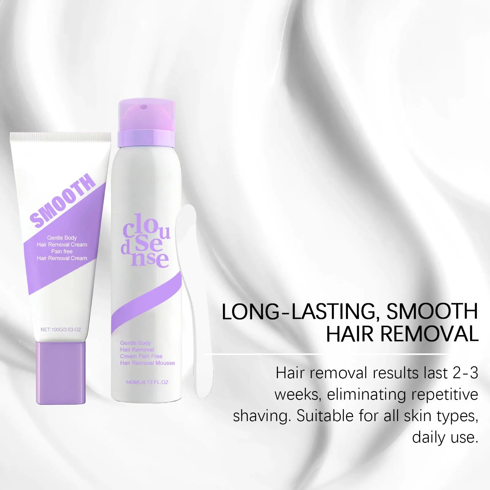 Smooth Body Hair Removal Kit Painless Removal Effective Repair after Shave Discomfort Easy Operate Full Body Use Hair Remove Set